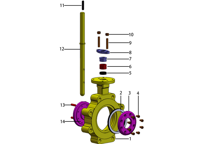 Drawing Of Butterfly Valves